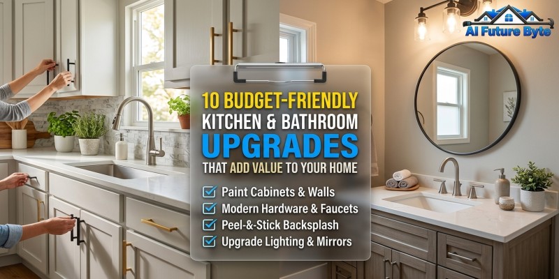 Budget-Friendly Kitchen and Bathroom